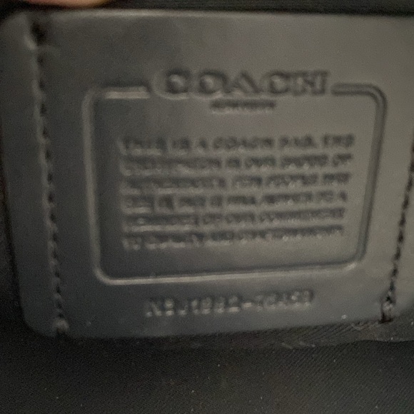 Coach bag almost new in grey/blue color with gold accents in hardware - Picture 8 of 13